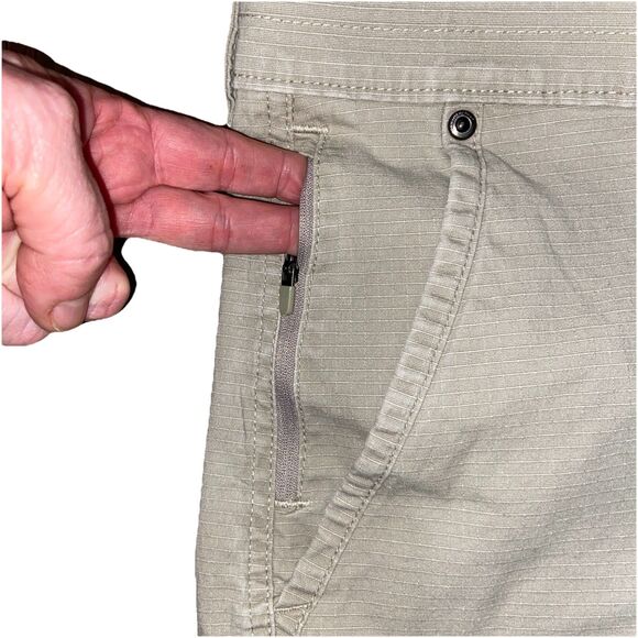 WP WeatherProof Shorts Men's 40 Ripstop Utility Trail Outdoor Hiking Flex Tan - Picture 4 of 10